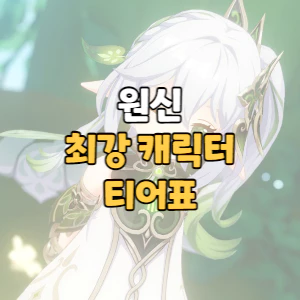 Read more about the article 원신 캐릭터 티어표 등급표