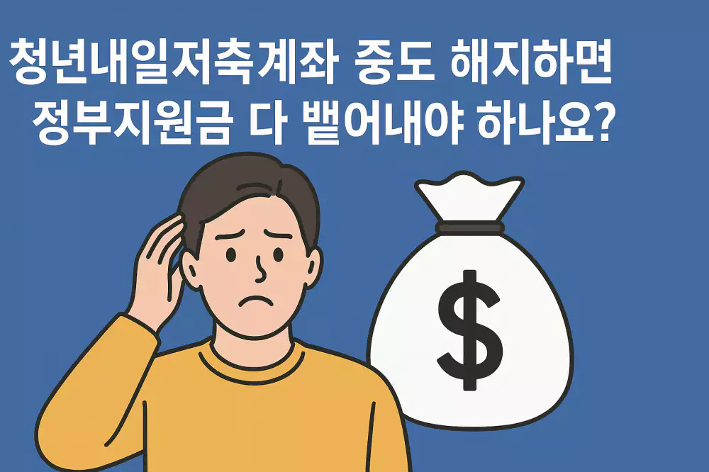 청년내일 저축계좌 중도 해지