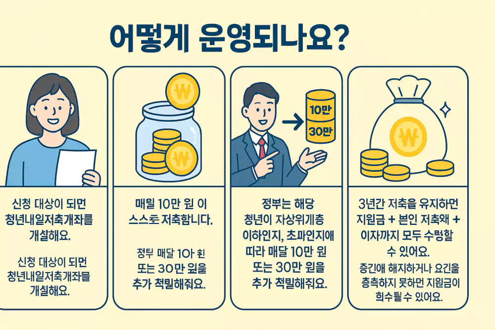 청년저축계좌 운영 방법