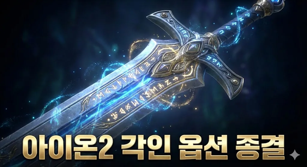 아이온2 각인 옵션 종결 공략 썸네일, 빛나는 전설 무기와 룬 문자 각인 연출