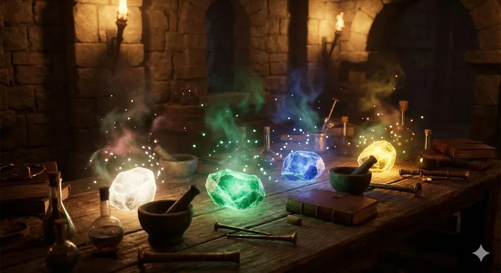 아이온2 마석 영석 색상별 효과 및 제작 연금 테이블 이미지