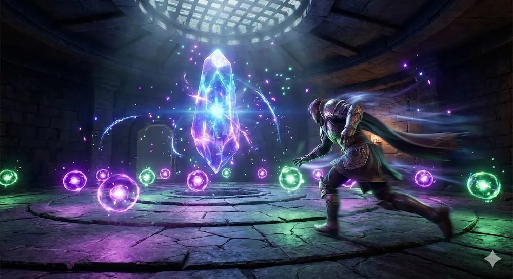 아이온2 오디움 저장소 공략 썸네일, 구슬 파밍 장면