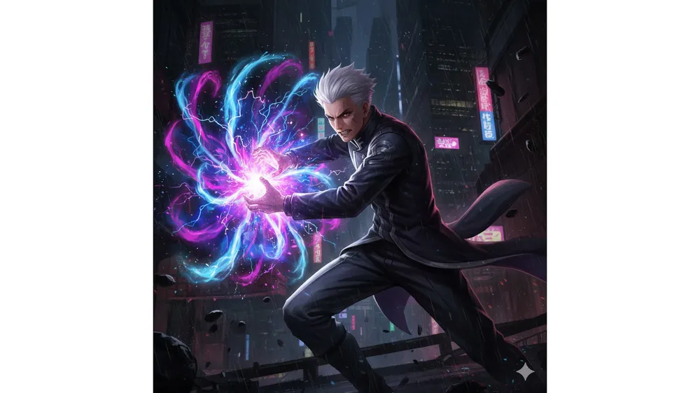 주츠 인피니티 코드 보상을 상징하는 화려한 주술 전투 장면 썸네일