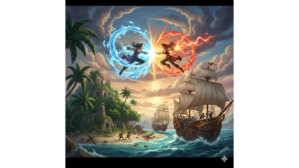 킹레거시 코드와 화려한 스킬 이펙트가 포함된 게임 장면