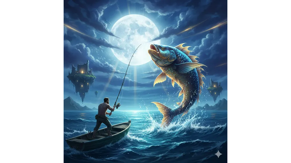 로블록스 낚시 시뮬레이터 코드 활용을 위한 역동적인 낚시 게임 아트 이미지