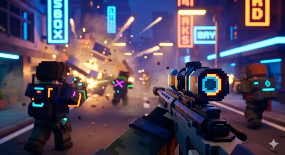 로블록스 플릭 코드 무료 보상과 저격총 게임 플레이 장면