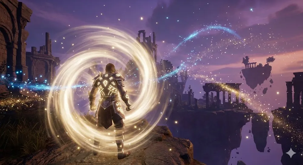 솔스 알엔지 코드 보상을 통해 획득할 수 있는 희귀 아우라의 화려한 모습