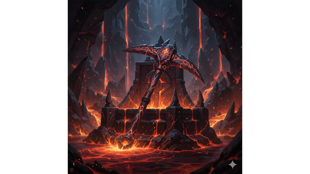 더 포지 악마 곡괭이 획득 장소인 화산 제단 이미지