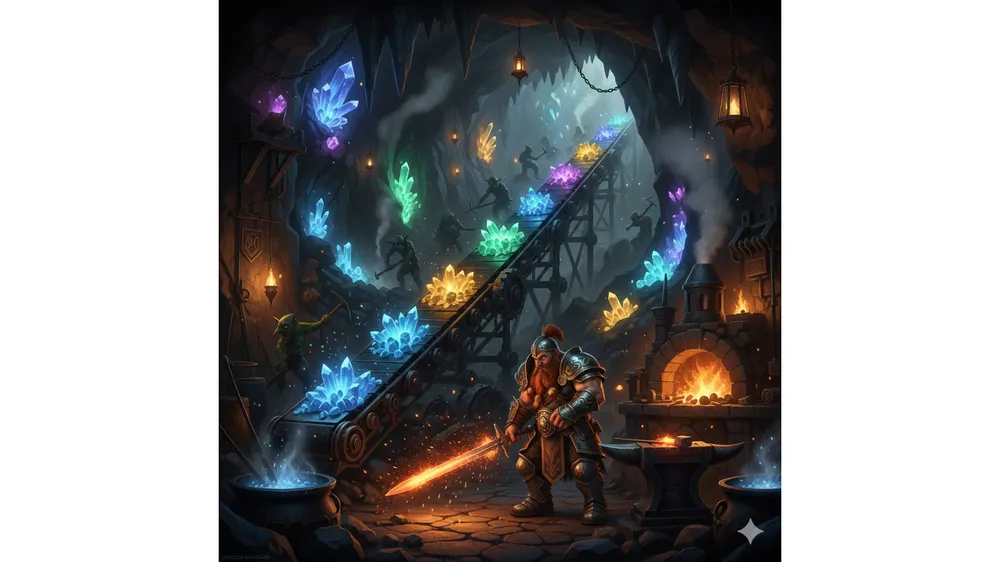 더 포지 개인 서버 만드는법과 효율적인 채굴 현장을 묘사한 썸네일