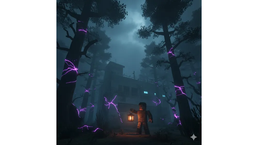 99 야간 숲 하드모드 부패한 균열과 리서치 아웃포스트 배경 썸네일