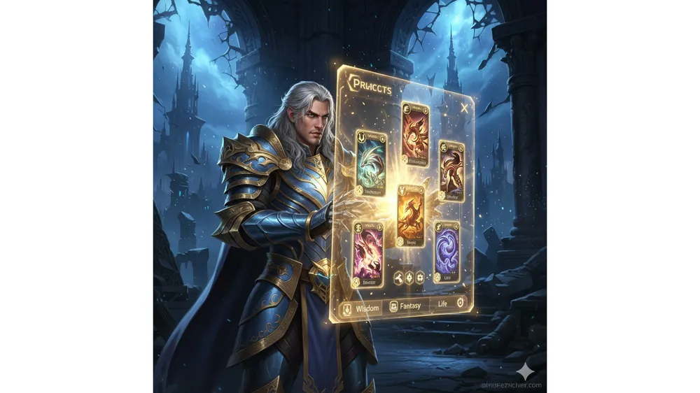 아이온2 명화 세팅 가이드 썸네일, 빛나는 명화 카드와 캐릭터