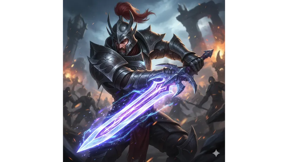 아이온2 전투속도 공략 썸네일, 빠르게 검을 휘두르는 캐릭터와 잔상 효과