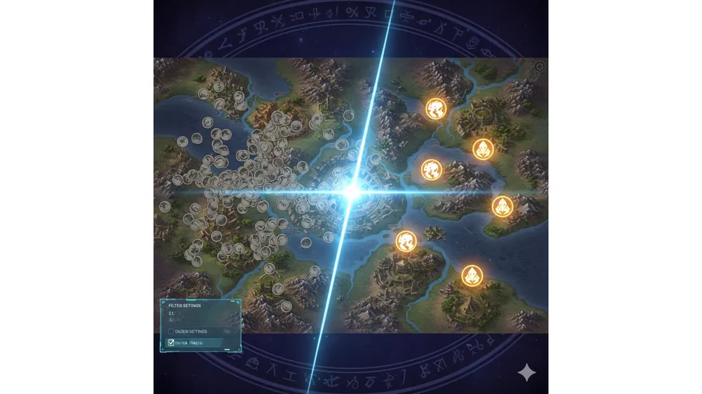 아이온2 지도 설정으로 주신의 흔적을 지우고 깔끔해진 게임 맵 화면