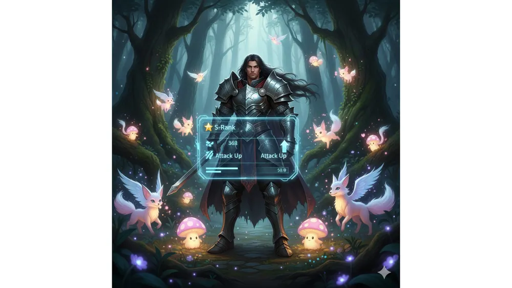 아이온2 펫 내실 공략 썸네일, 펫들과 함께 스탯창을 띄워보고 있는 캐릭터