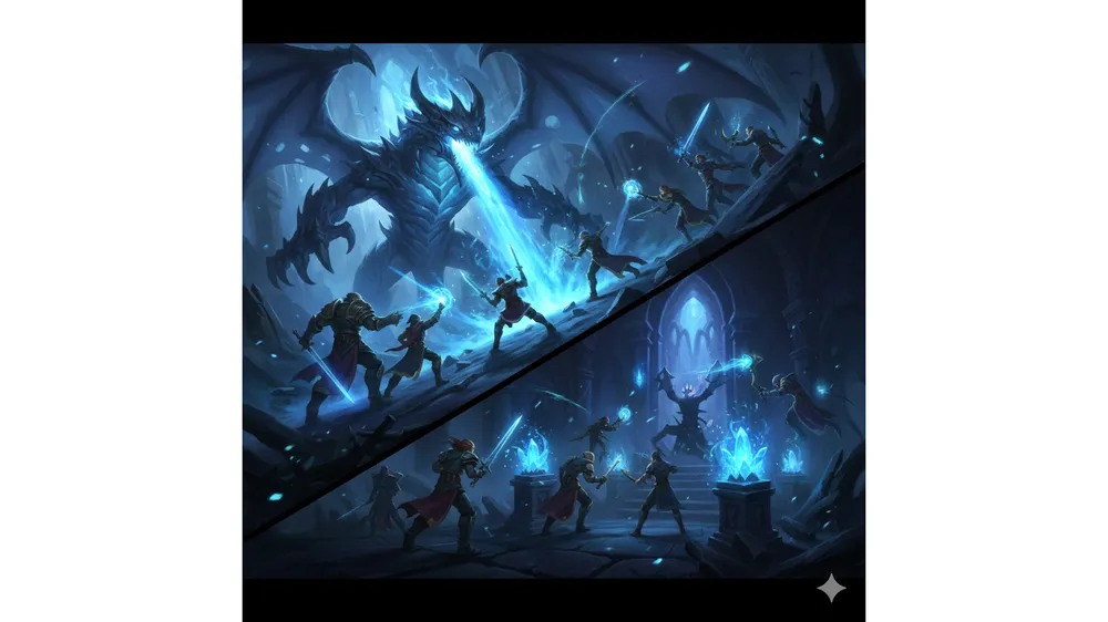 아이온2 루드라 공략 레이드 전투 장면 및 파티 분배 썸네일