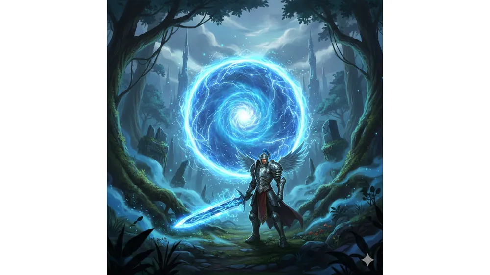 아이온2 시공의 균열 포탈 위치와 입장을 준비하는 캐릭터 일러스트