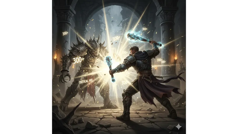 발더스 게이트 3 매직 클럽 쌍수 빌드 전투 장면