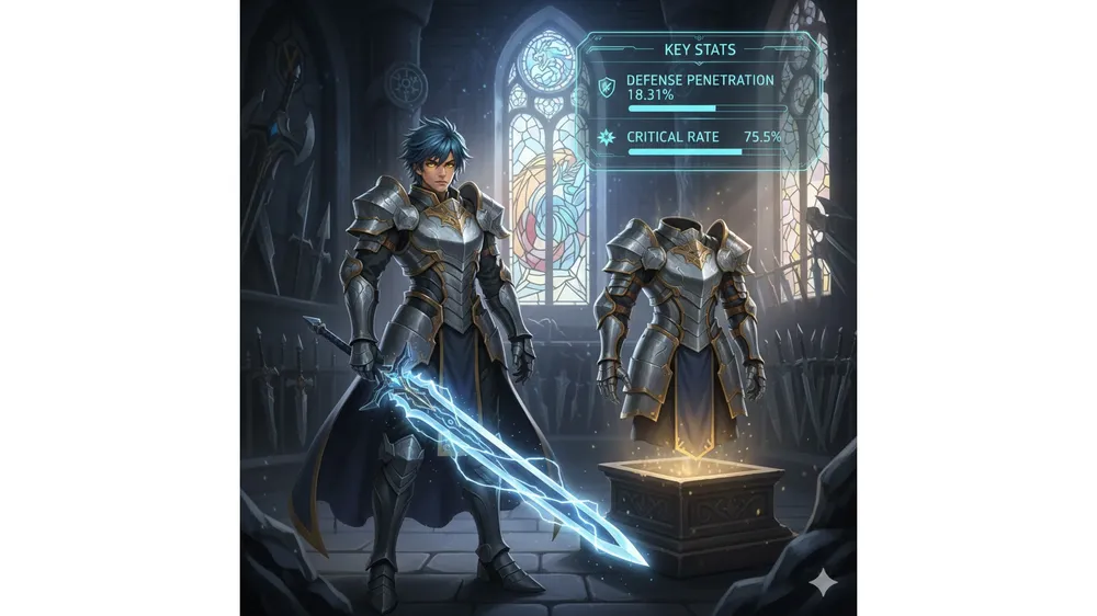 드래곤 소드 장비 세팅 추천 옵션 및 방어 무시 스탯 화면