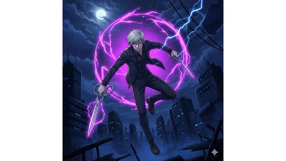 이터널 리턴 스차 다니엘이 가위를 들고 암살을 준비하는 역동적인 모습