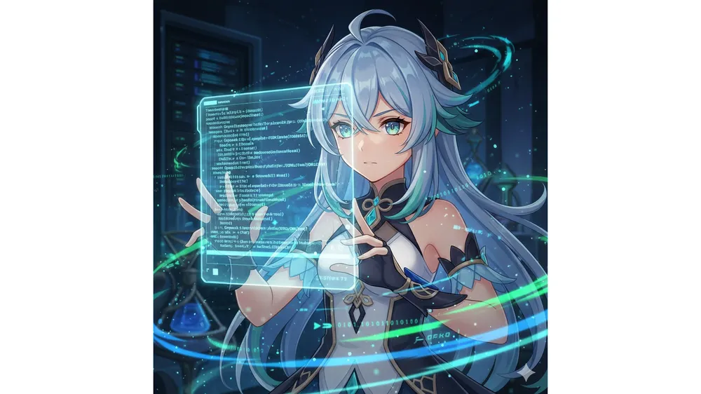 원신 모드 ini 파일 수동 수정하는 캐릭터 일러스트