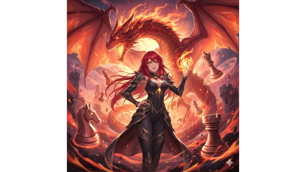 그놈은 드래곤 티어 등급표 이프리트와 전략 체스판 배경