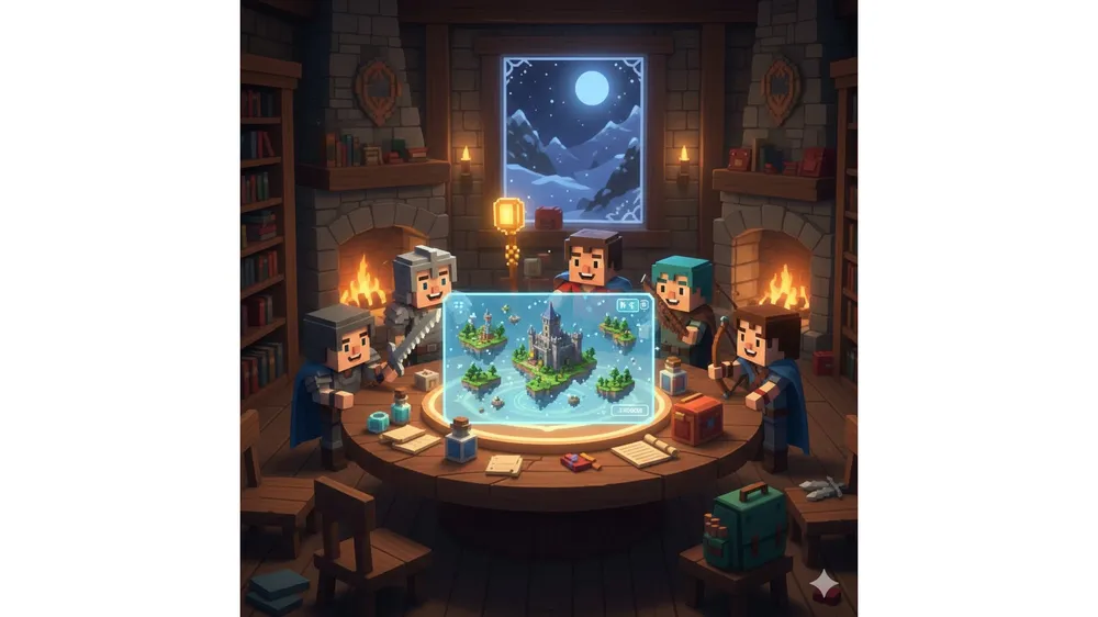 하이테일 멀티플레이 서버 공유 코드 입력 화면과 모험을 떠나는 캐릭터들