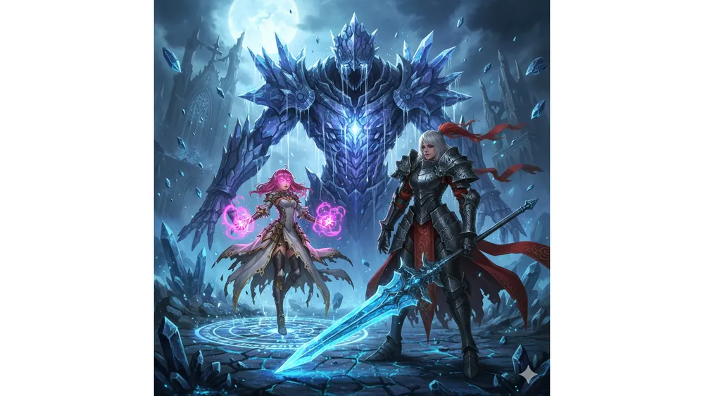 로보토미 코퍼레이션 발푸밤 이벤트 공략 증오의 기사와 절망의 기사 전투 장면