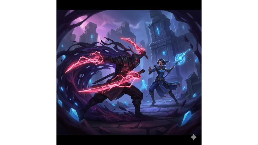 롤 선입력 제드 궁극기 활용 예시 일러스트