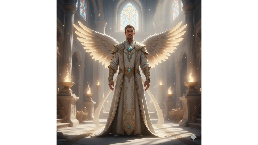 메이플스토리 칼리 스토리의 영주 앱실론이 근엄하게 서 있는 모습