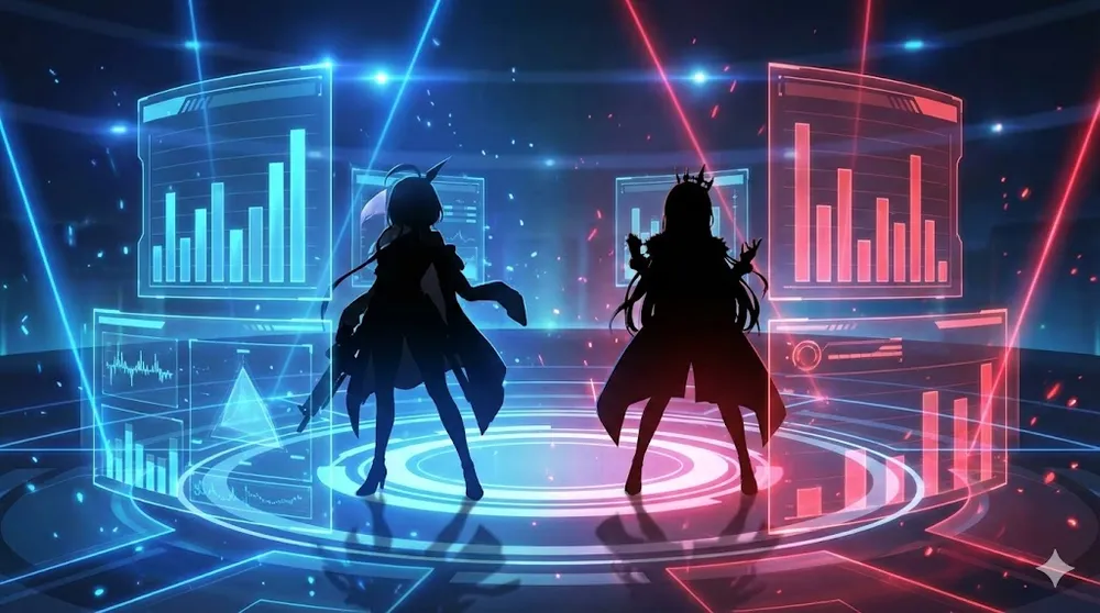 니케 3주년 스레나 공략 흑련과 크라운이 포함된 전투력 중심 덱 구성 이미지