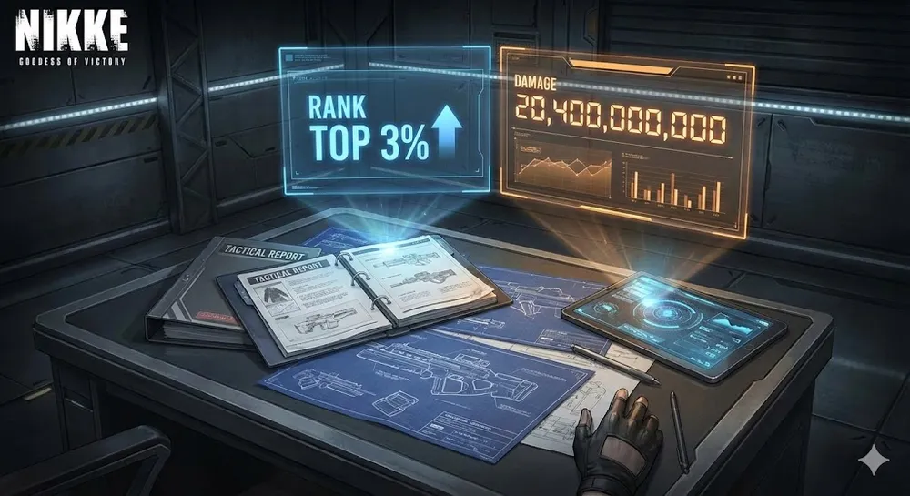 니케 솔로레이드 3퍼 스펙 달성을 위한 내실 보고서와 랭킹 차트 이미지