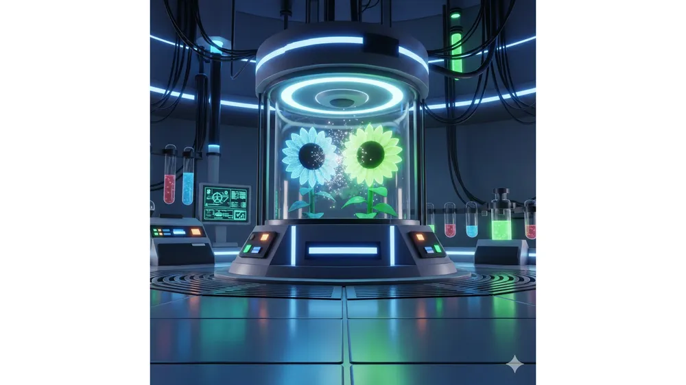 로블록스 플랜츠 대 브레인로트 돌연변이 머신에서 프로즌과 네온 식물이 병합되는 모습