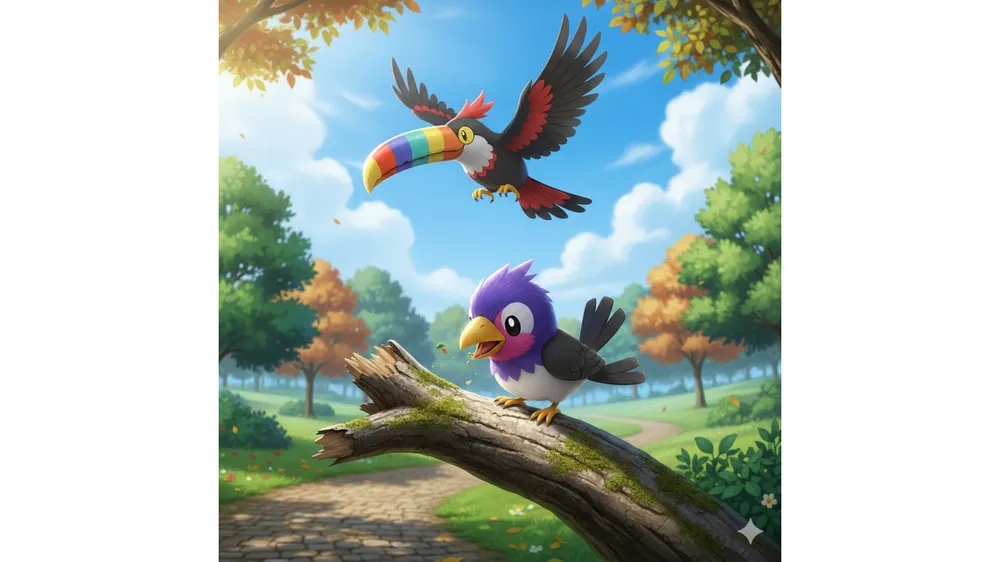 2025년 11월 포켓몬고 커뮤니티 데이 주인공 콕코구와 왕큰부리 일러스트