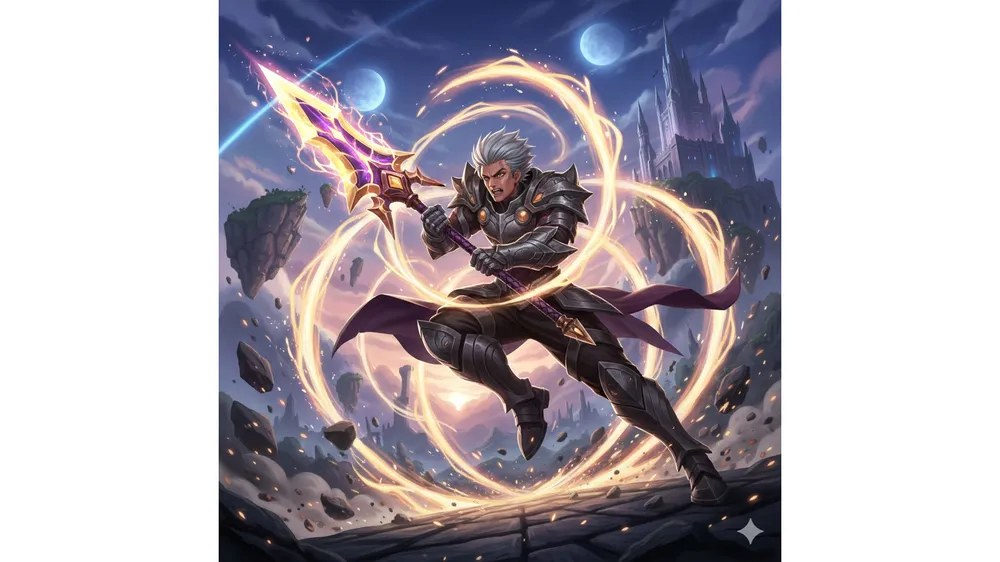 로블록스 애니메 스파이크 코드 보상으로 획득한 전설 무기를 들고 있는 캐릭터 일러스트