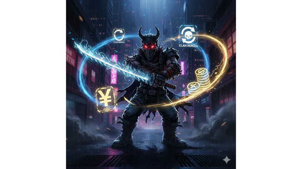 로블록스 데빌 헌터 캐릭터와 코드 보상(리롤, 옌) 아이콘이 함께 있는 썸네일 이미지