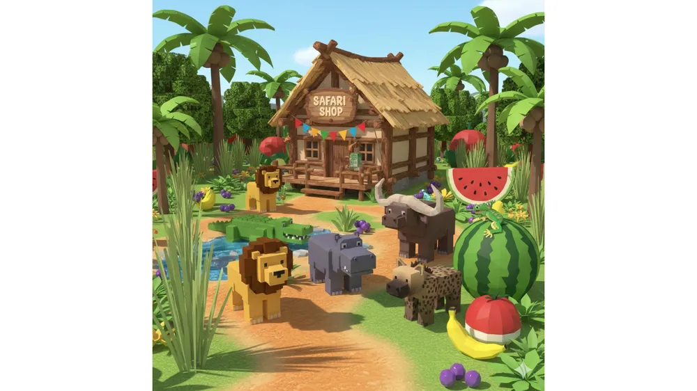 로블록스 그로우 어 가든 사파리 하베스트 2 업데이트 신규 펫 6종(라이언, 크로커다일 등)과 사파리 상점 모습
