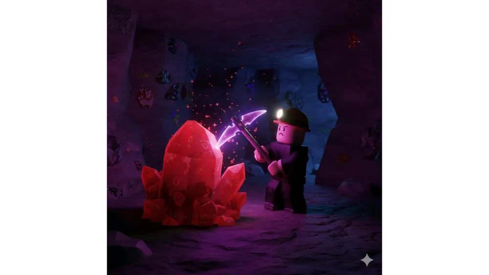 로블록스 더 포지 코이나이트 채광 위치 크림슨 뎁스 붉은 수정