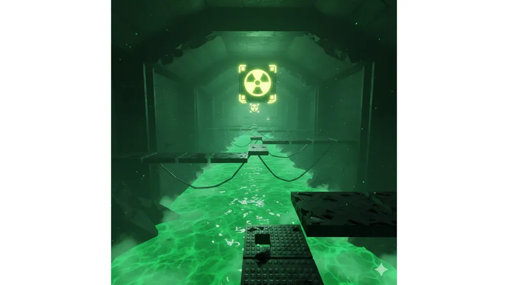 쓰나미에서 브레인롯을 탈출하세요 독성 터널 파쿠르와 방사능 럭키 블록 모습