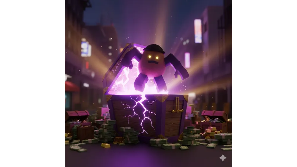 로블록스 브레인로트 훔치기 퉁퉁퉁 사후르 관 버전과 쏟아지는 돈다발 이미지