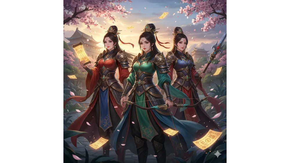 설레 삼국 미인계 쿠폰 및 여장군 캐릭터 비주얼