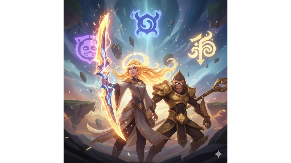 TFT 유나라이즈 공략 썸네일, 구인수를 든 유나라와 오공