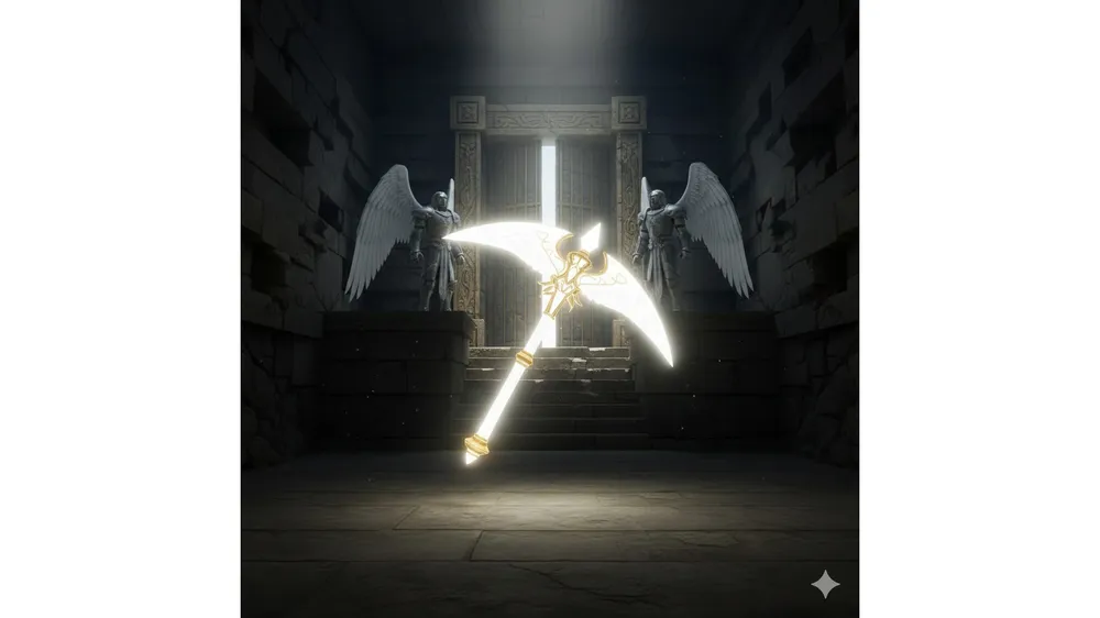 더 포지 헤븐 나이트 곡괭이와 천사 퀘스트가 있는 시크릿 미로 배경