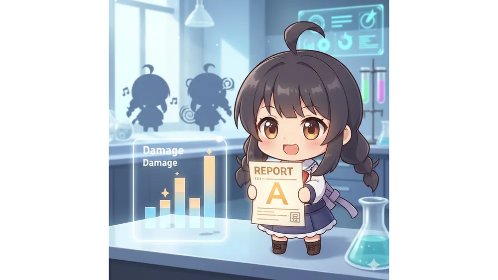 트릭컬 하이디 프론티어 성능 비교 분석 및 딜량 그래프