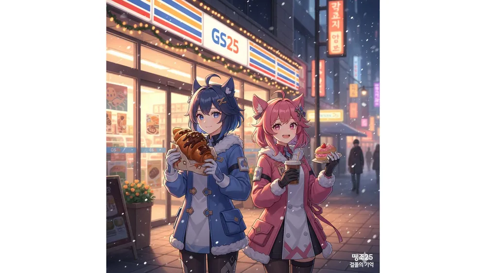 명조 GS25 2차 콜라보 띵조25 겨울의 기억 캐릭터 썸네일